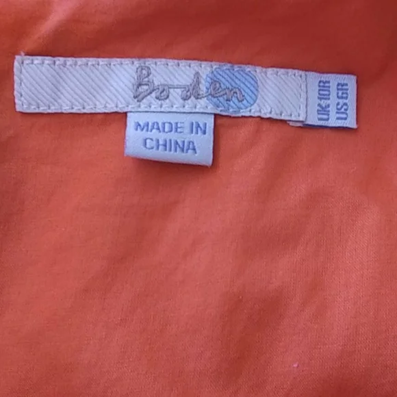 Boden Orange Sleeveless Patterned Fit-and-Flare Dress - Picture 3 of 7